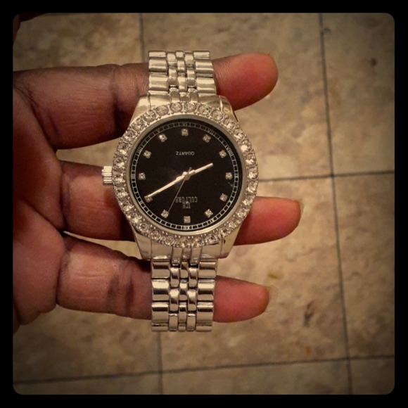 iced out armani watch